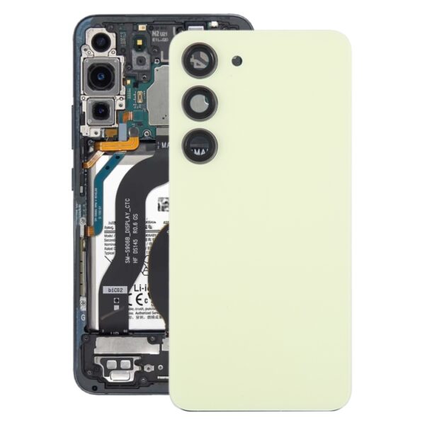 SPA3663YL - Samsung Galaxy S23 Bagglas/Battery Cover/Back Glass Med Kamera Lens